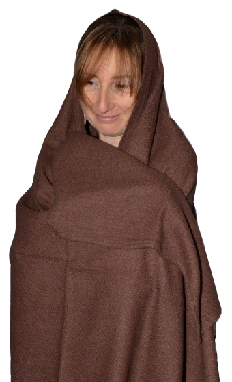Sunrise Pashmina 100% cashmere travel/meditation shawl,  French Roast  (#G-230), diamond weave, hemmed 