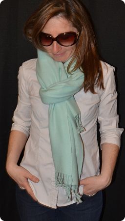Medium-size Tamserku twill shawl in Dusty Aqua (#tmt-101L)
